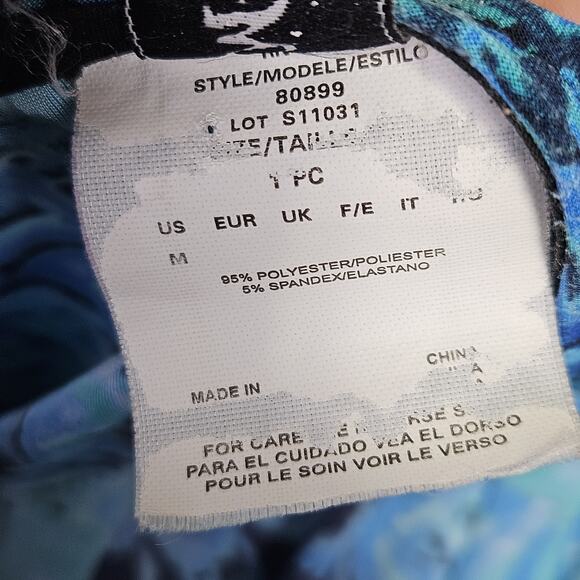 Miraclesuit Womens Swimsuit CoverUp Belted Dress Short Sleeve Nautical Stretch M - Picture 8 of 12